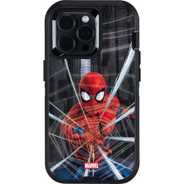 Marvel Spiderman Web Throw Otterbox Defender iPhone Skin