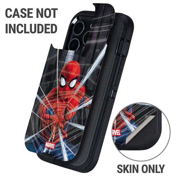 Marvel Spiderman Web Throw Otterbox Defender iPhone Skin