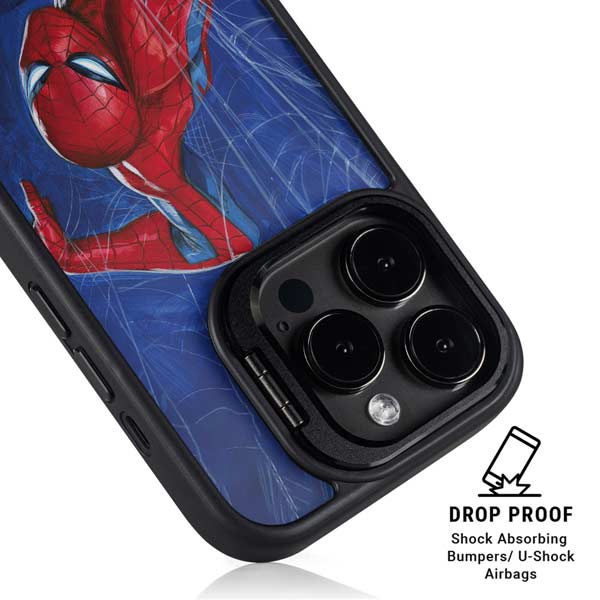 Marvel Spiderman World of Webs iPhone 14 Pro Kickstand Case
