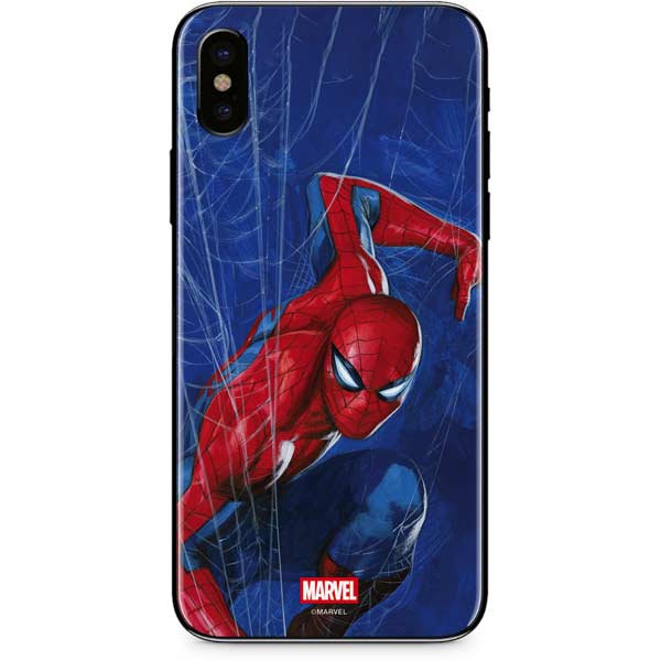 Marvel Spiderman World of Webs iPhone XS Skin