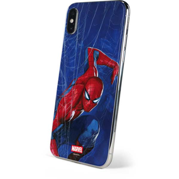 Marvel Spiderman World of Webs iPhone XS Skin