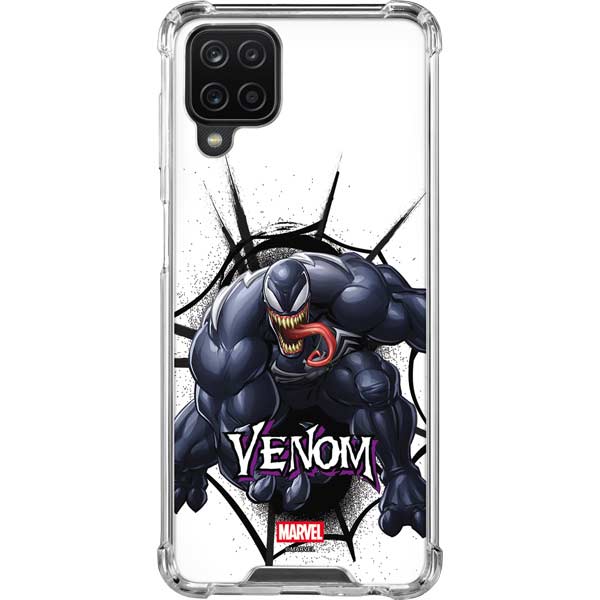Marvel Venom Reaching Forward Galaxy A12 Clear Case