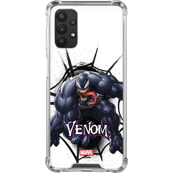 Marvel Venom Reaching Forward Galaxy A32 5G Clear Case