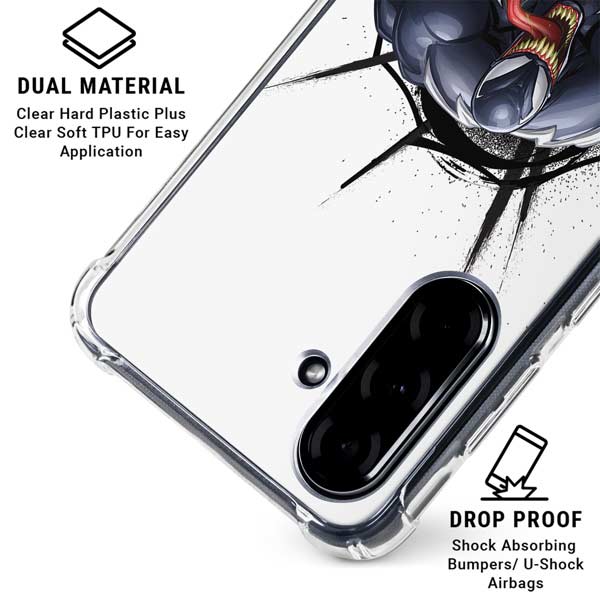 Marvel Venom Reaching Forward Galaxy A36 5G Clear Case