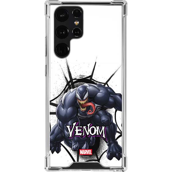 Marvel Venom Reaching Forward Galaxy S22 Ultra Clear Case