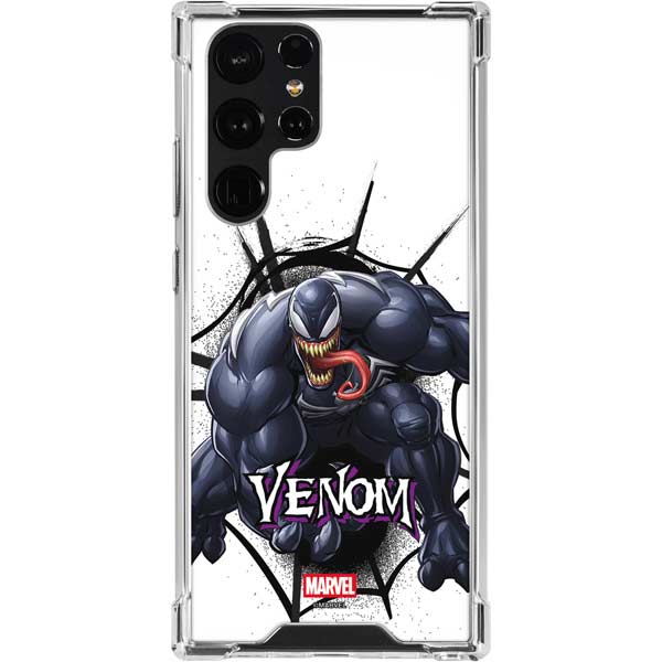 Marvel Venom Reaching Forward Galaxy S24 Ultra Clear Case