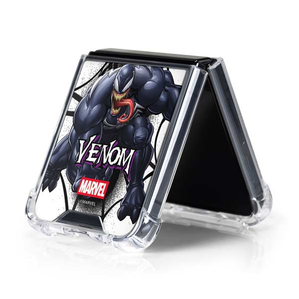 Marvel Venom Reaching Forward Galaxy Z Flip5 5G Clear Case