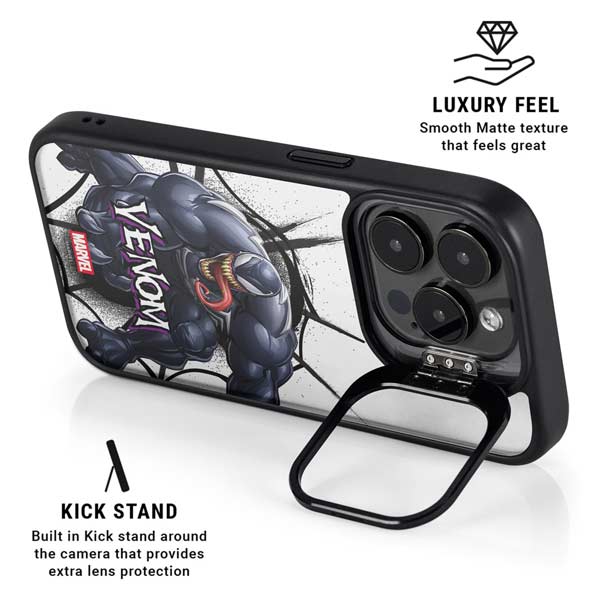 Marvel Venom Reaching Forward iPhone 14 Pro Max Kickstand Case