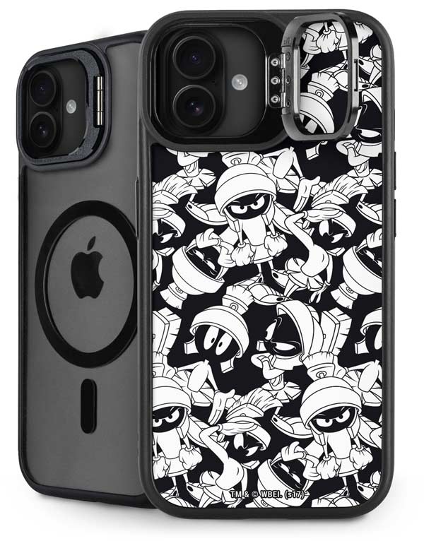 Looney Tunes Marvin Super Sized Pattern iPhone 16 Kickstand Case