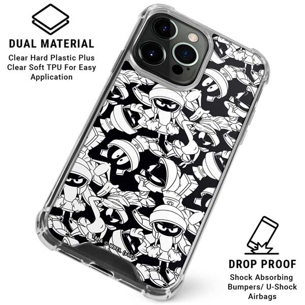 Looney Tunes Marvin Super Sized Pattern iPhone 16 Pro Clear Case ...