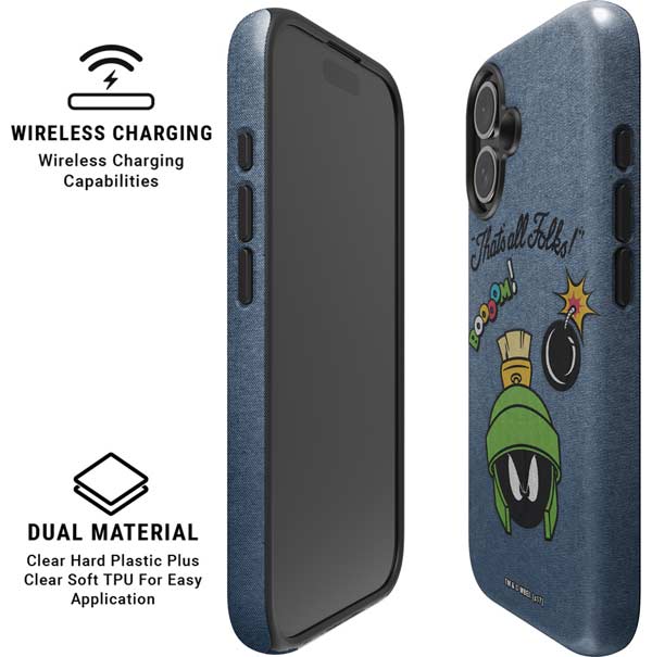 Looney Tunes Marvin Thats All Folks iPhone 16 Magsafe Impact Case