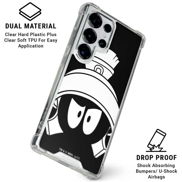 Marvin the Martian Black and White Galaxy S25 Ultra Clear Case | Skinit