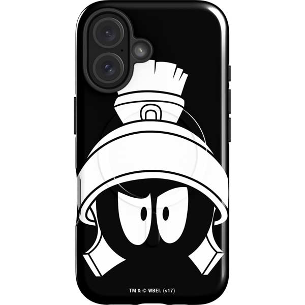 Looney Tunes Marvin the Martian Black and White iPhone 16 Magsafe Impact Case