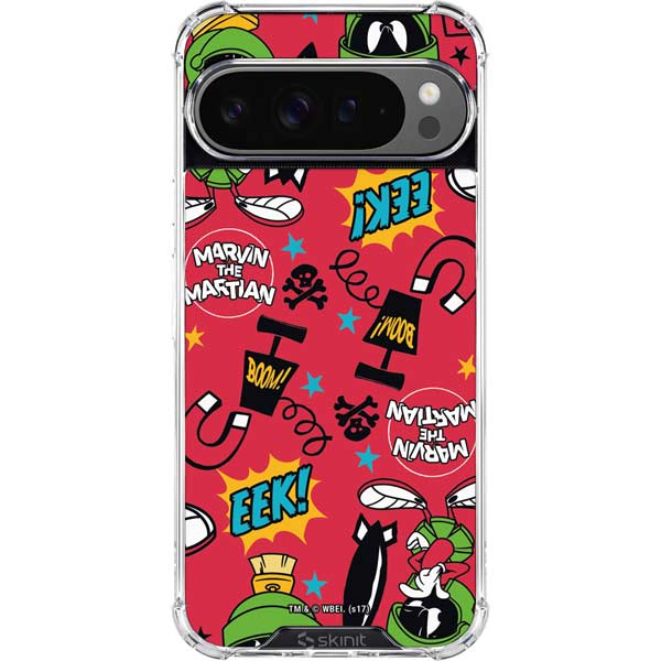 Looney Tunes Marvin the Martian Patches Google Pixel 10 Pro XL Clear Case