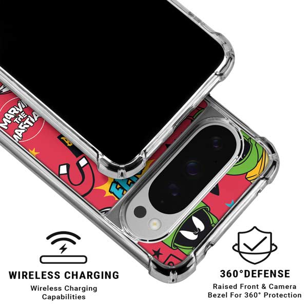 Looney Tunes Marvin the Martian Patches Google Pixel 10 Pro XL Clear Case