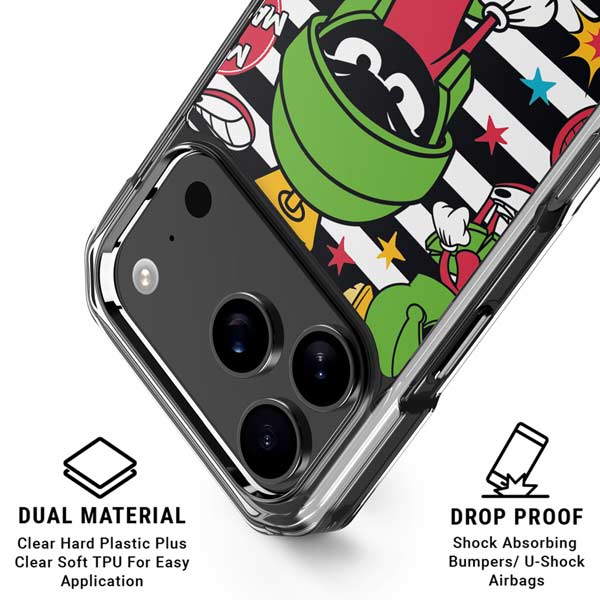 Looney Tunes Marvin the Martian Striped Patches iPhone 17 Pro Max MagSafe Case