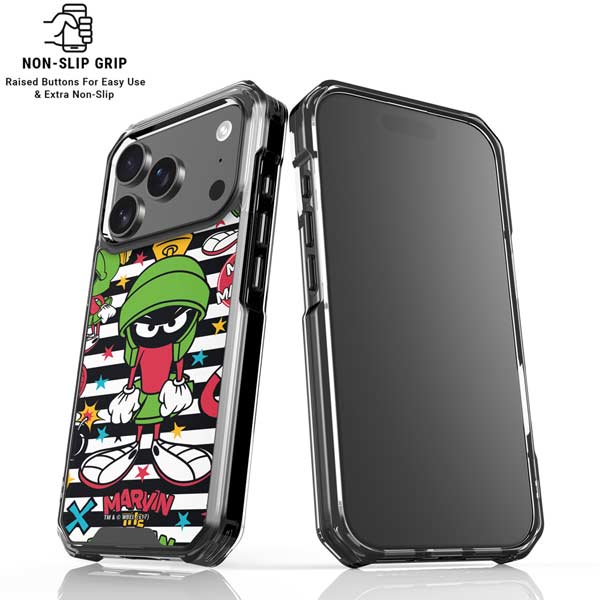 Looney Tunes Marvin the Martian Striped Patches iPhone 17 Pro Max MagSafe Case