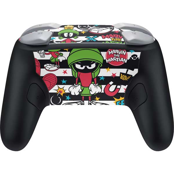 Looney Tunes Marvin the Martian Striped Patches Nintendo Switch 2 (2025) Pro Controller Skin