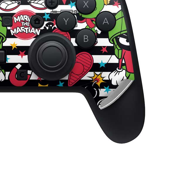 Looney Tunes Marvin the Martian Striped Patches Nintendo Switch 2 (2025) Pro Controller Skin