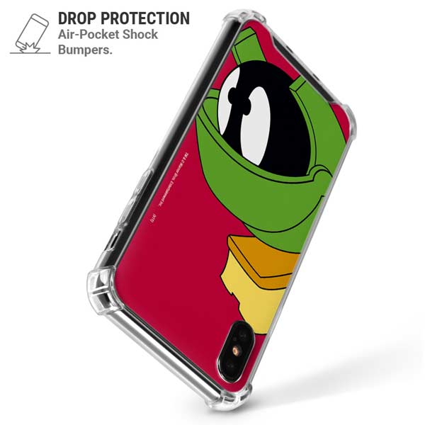 Looney Tunes Marvin The Martian Zoomed In iPhone X/XS Clear Case
