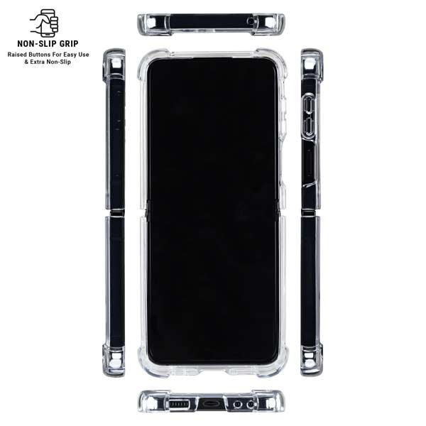 Maryland Flag Dark Wood Galaxy Z Flip7 Clear Case