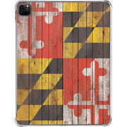Maryland Flag Dark Wood iPad Pro 11in (2024) Clear Case