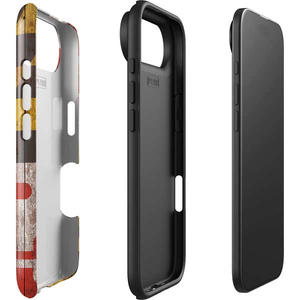 Maryland Flag Dark Wood iPhone 17 Air Impact Case