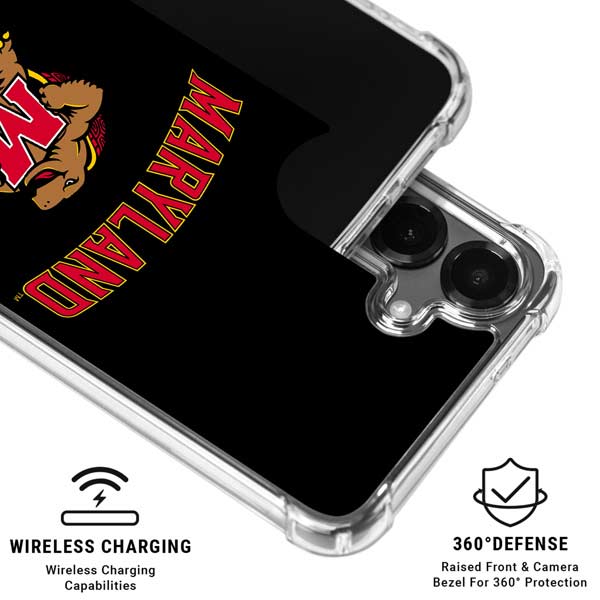 University of Maryland Collegiate Text Galaxy S26 Plus Clear Case