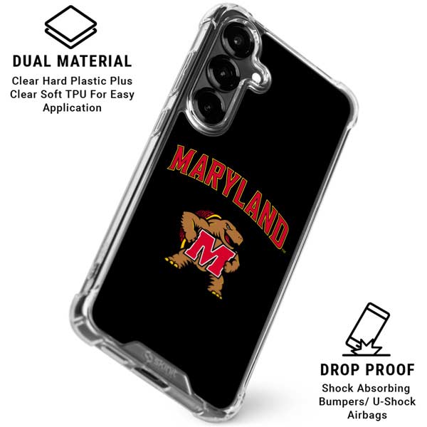 University of Maryland Collegiate Text Galaxy S26 Plus Clear Case