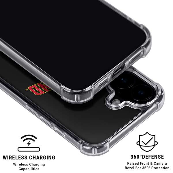 University of Maryland Collegiate Text iPhone 17 Clear Case