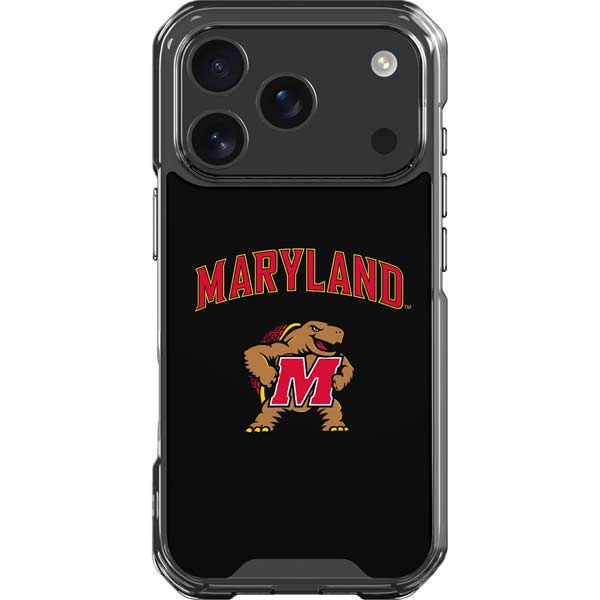 University of Maryland Collegiate Text iPhone 17 Pro Clear Case