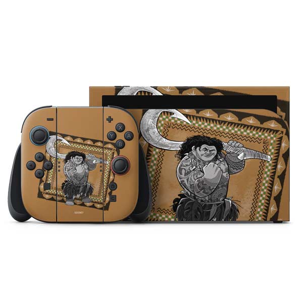 Disney Princess Moana Maui Portrait Nintendo Switch 2 (2025) with Joy-Con Skin