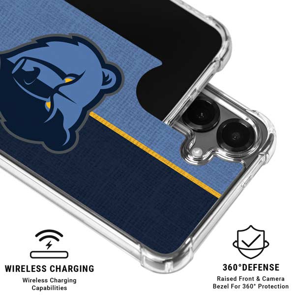NBA Memphis Grizzlies Canvas Galaxy S26 Clear Case