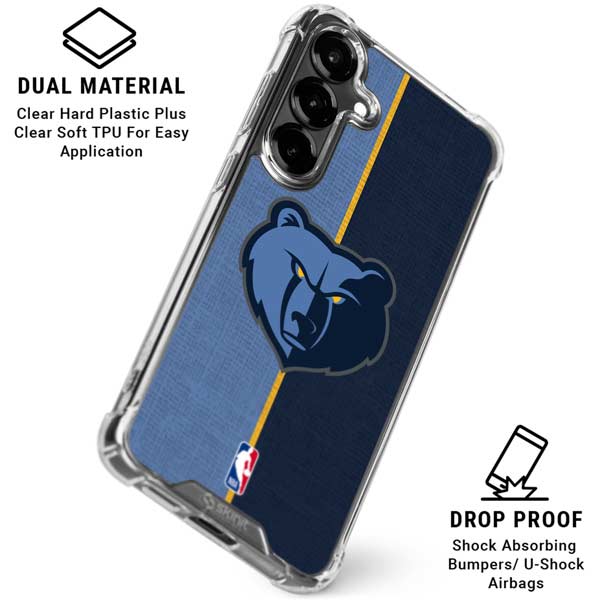 NBA Memphis Grizzlies Canvas Galaxy S26 Clear Case