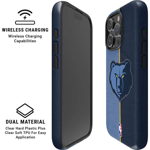 NBA Memphis Grizzlies Canvas iPhone 16 Pro Max Magsafe Impact Case