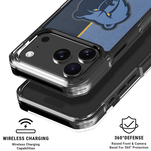 NBA Memphis Grizzlies Canvas iPhone 17 Pro Clear Case