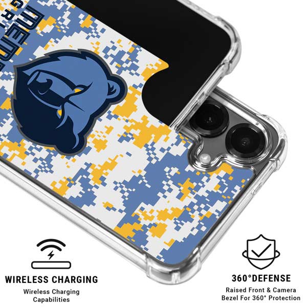 NBA Memphis Grizzlies Digi Camo Galaxy S26 Plus Clear Case