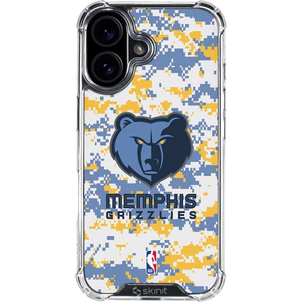 NBA Memphis Grizzlies Digi Camo iPhone 17 Clear Case