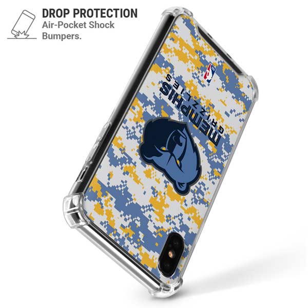 NBA Memphis Grizzlies Digi Camo iPhone X/XS Clear Case