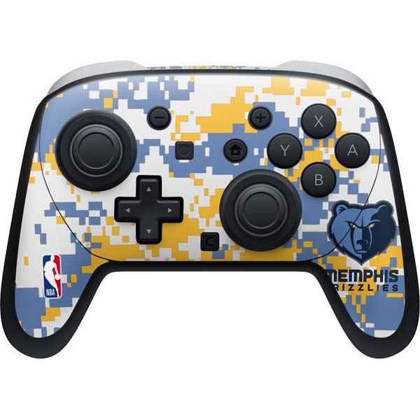 NBA Memphis Grizzlies Digi Camo Nintendo Switch 2 (2025) Pro Controller Skin