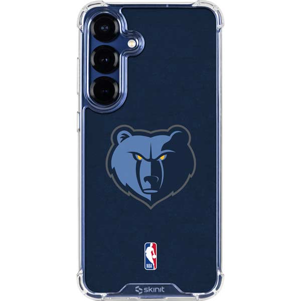 NBA Memphis Grizzlies Distressed Galaxy S25 Plus Clear Case