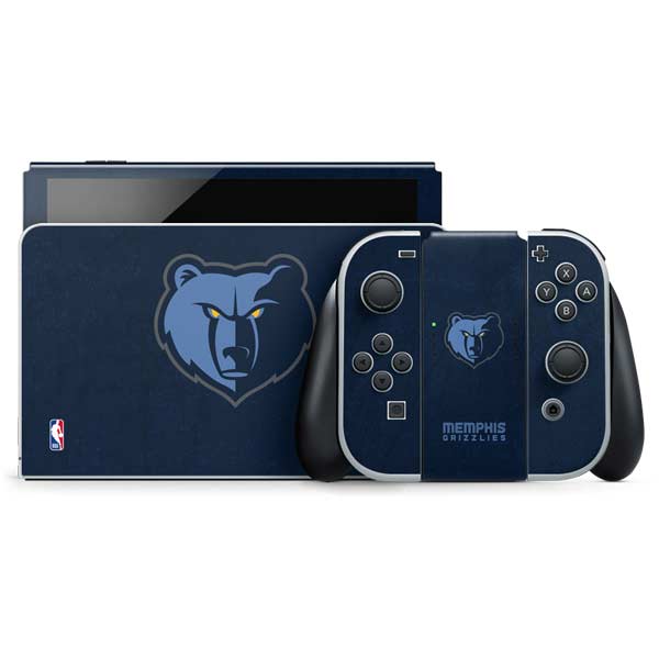 NBA Memphis Grizzlies Distressed Nintendo Switch OLED (2021) Skin