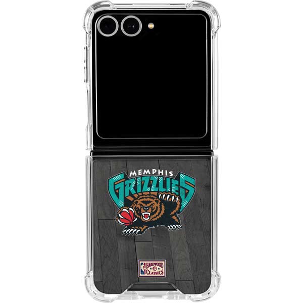 NBA Memphis Grizzlies Hardwood Classics Galaxy Z Flip7 Clear Case