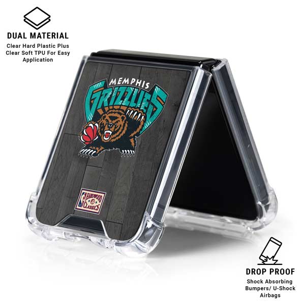 NBA Memphis Grizzlies Hardwood Classics Galaxy Z Flip7 Clear Case