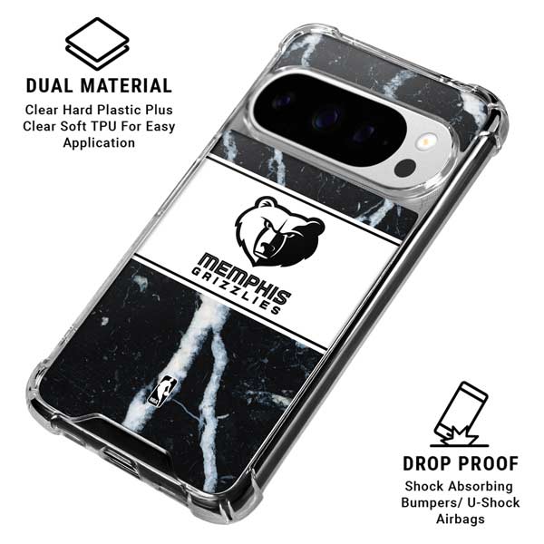 NBA Memphis Grizzlies Marble Google Pixel 10 Pro XL Clear Case