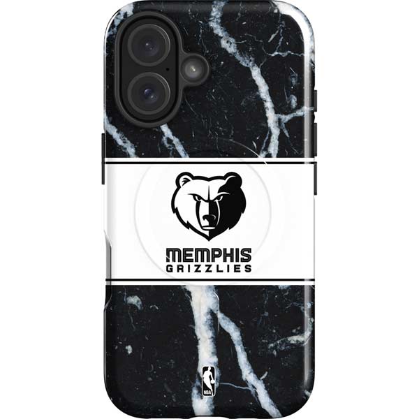 NBA Memphis Grizzlies Marble iPhone 16 Magsafe Impact Case