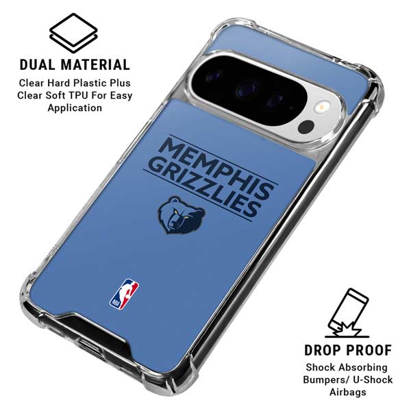 NBA Memphis Grizzlies Standard - Light Blue Google Pixel 10 Pro Clear Case