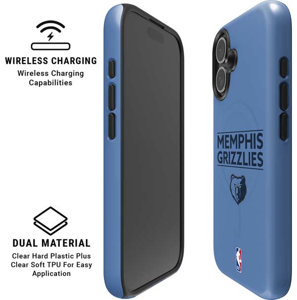 NBA Memphis Grizzlies Standard - Light Blue iPhone 16 Plus Magsafe Impact Case