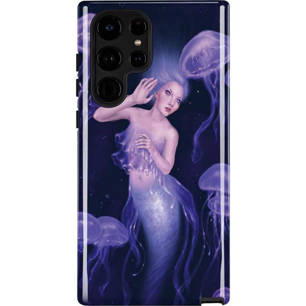 Mermaid and Jellyfish by Rachel Anderson Galaxy Cases