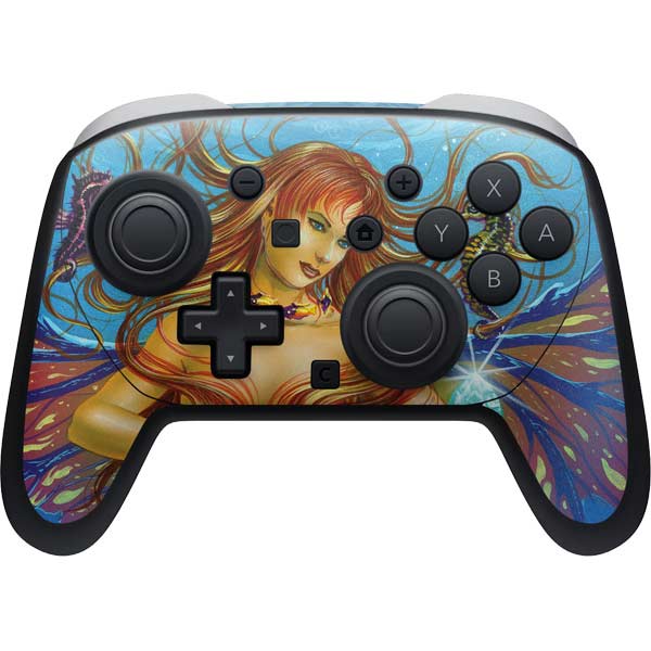 Mermaid Water Fairy by Ed Beard Jr Nintendo Switch 2 (2025) Pro Controller Skin